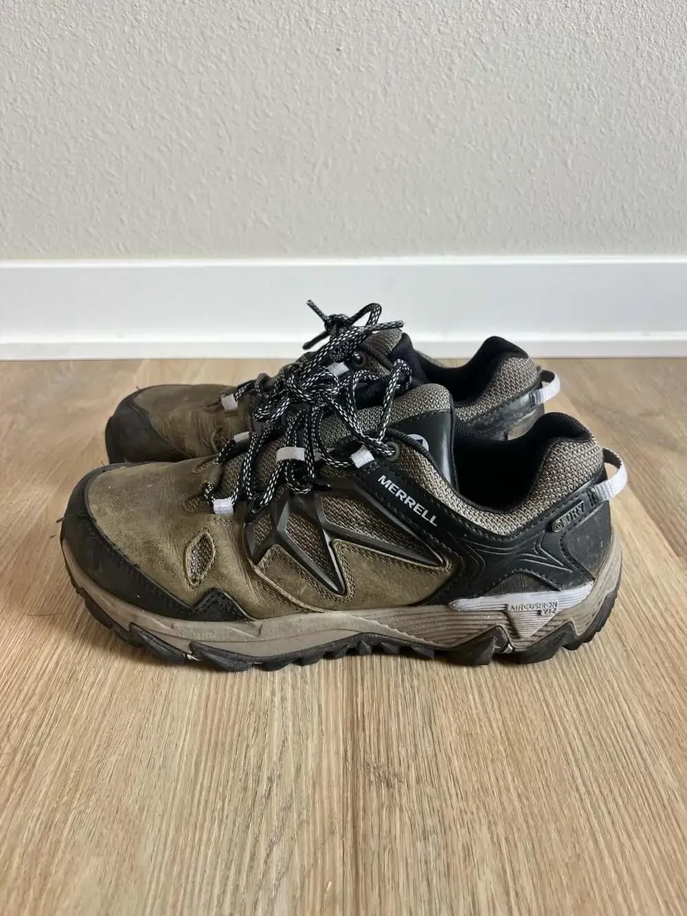 Merrell, Women's All Out Blaze 2 Waterproof Hiking/Camping Shoes, Olive, 8